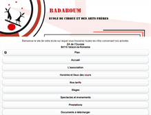 Tablet Screenshot of ecoledecirquebadaboum.com